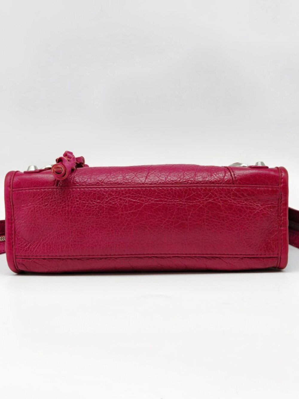 Balenciaga Motocross First Mini City Magenta Pink Leather Crossbody Shoulder Bag - Picture 5 of 13